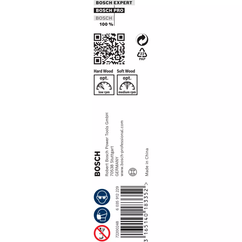 Bosch PRO Wood 2608597626 špirálový vrták do dreva, 12 mm, celková dĺžka 235 mm, pracovná dĺžka 170 mm, šesťhranná stopka 1/4 palca, 1 ks