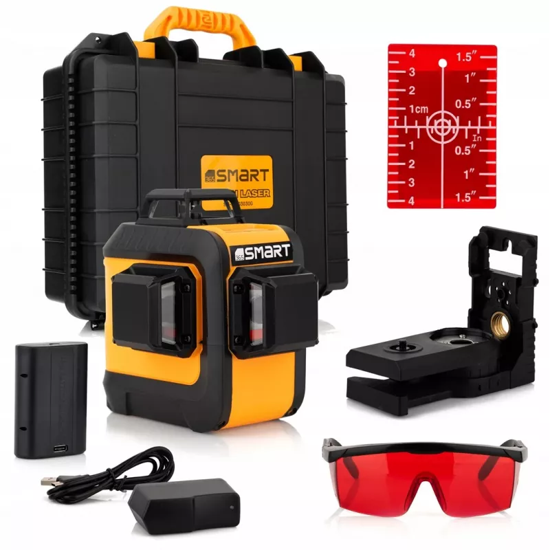 Laserový nivelačný prístroj Smart 06-03015R červený lúč, dosah 15 m