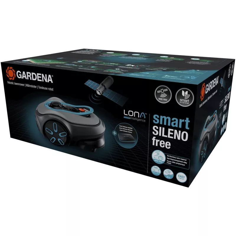 Robotická kosačka Gardena smart SILENO free maximálna plocha trávnika 1200 m² šírka záberu 16 cm