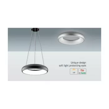 Synergy 21 LED kruhové svietidlo Donut nw strieborná 25w