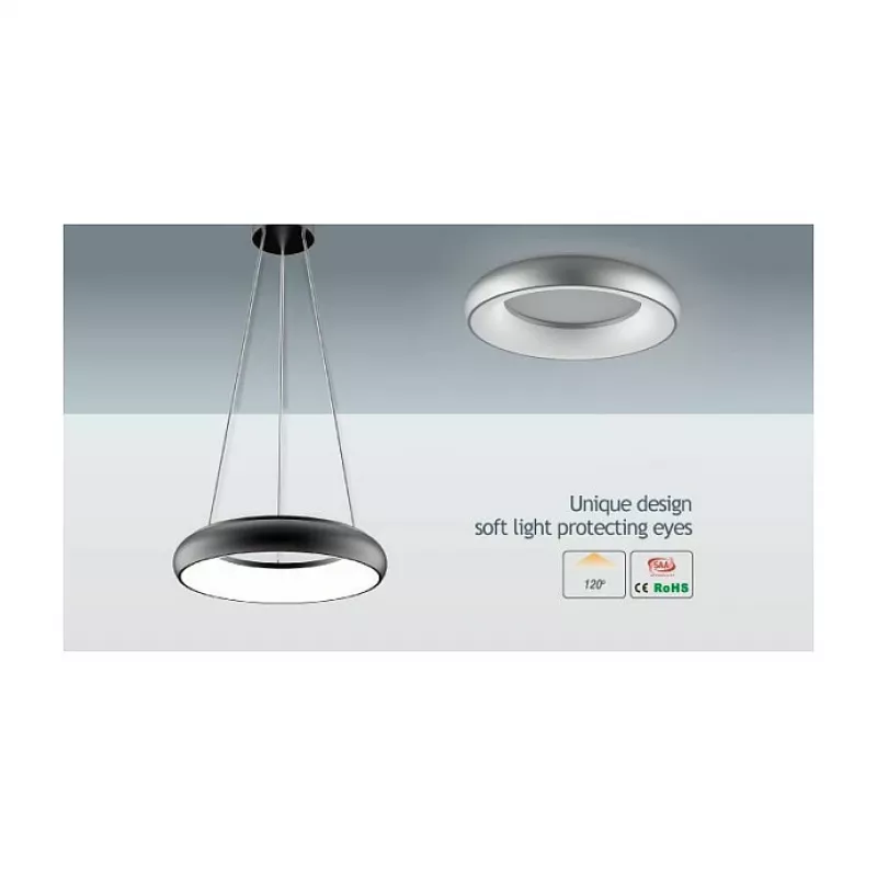 Synergy 21 LED kruhové svietidlo Donut nw strieborná 25w