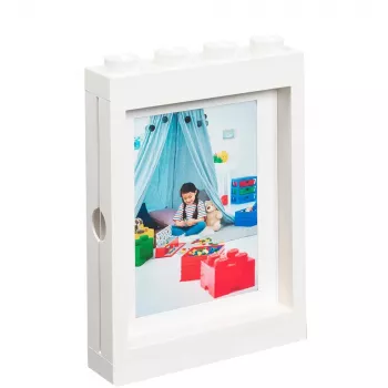 LEGO fotorámik PICTURE FRAME, (Š)191 x (V)268 mm, biely z ABS plastu, so 4 výstupkami, stohovateľný, vhodný pre - 1 kus
