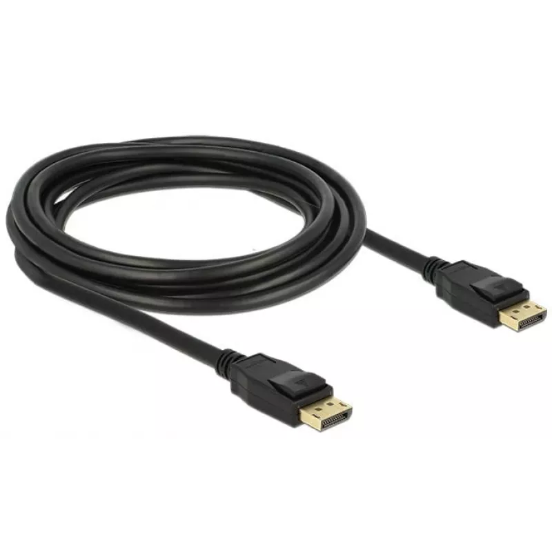 Delock - DisplayPort kábel - DisplayPort (M) na DisplayPort (M) - 3 m - uzamykateľný - čierny