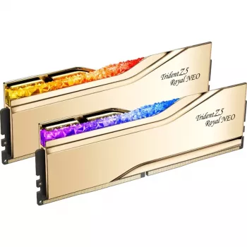 DIMM 32 GB DDR5-6400 (2x 16 GB) Dual-Kit, pamäť zlatá, F5-6400J3039G16GX2-TR5NG, Trident Z5 Royal Neo, AMD EXPO