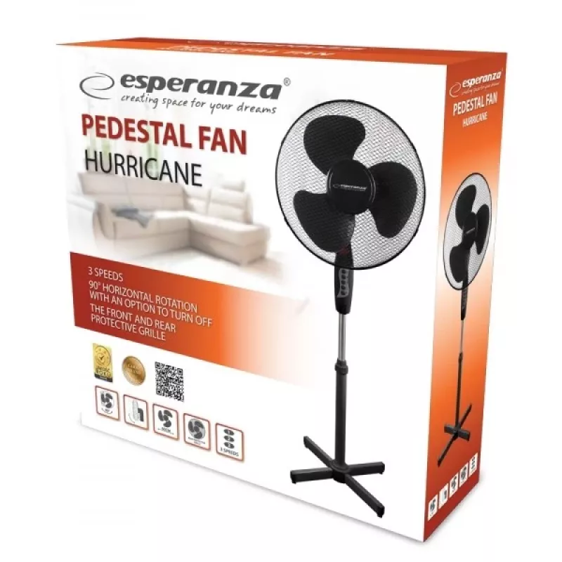 Esperanza EHF001KK Domáci ventilátor Čierny
