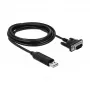 Sériový kábel DeLOCK 66282 čierny 1,8 m RS-232 USB Type-A