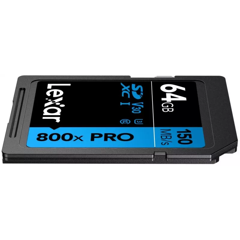 SDXC flash pamäť Lexar 64 GB UHS-I 800xPRO — trieda 10, U3, V30, 150 MB/s