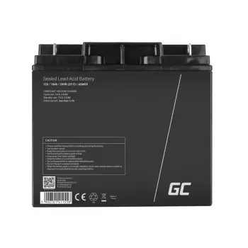 Nabíjateľná uzavretá olovená batéria Green Cell AGM09 12 V 18000 mAh, čierna, 167×77×181 mm, 4,8 kg