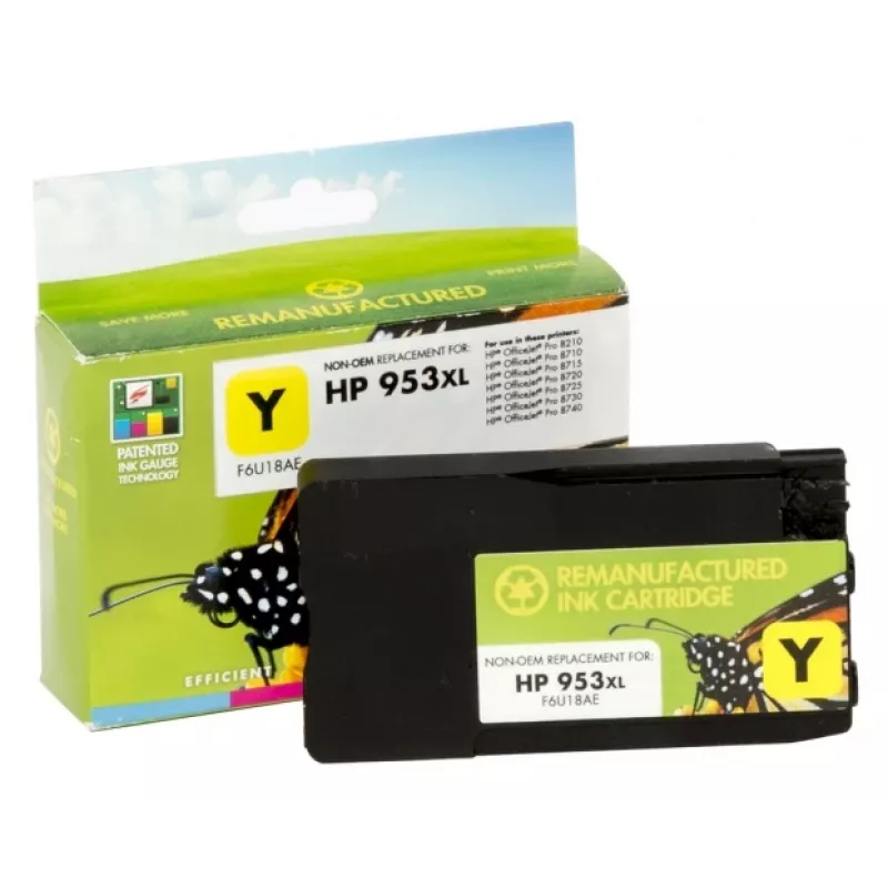 Kompatibilná Static Control HP 953XL (F6U18AE) atramentová kazeta, žltá (nový čip)
