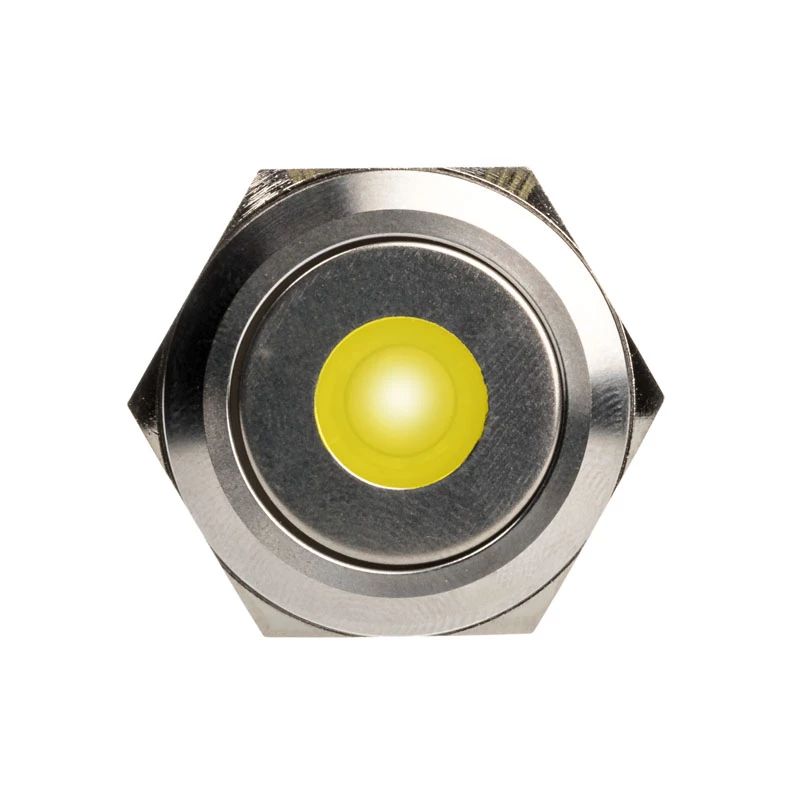 DimasTech vandalizmu odolný vypínač/tlačidlo 25 mm Silverline Dot RGB PD212