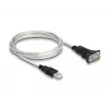DeLOCK 63465 Adaptér USB 2.0 Type-A na sériový RS-422/485, 6-pólová svorkovnica, 1,8 m, čierny/priehľadný