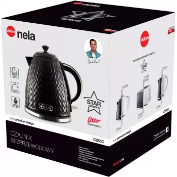 ELDOM NELA kanvica, 1,7 l objem, 2000 W výkon, čierna
