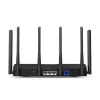 Stolný router MERCUSYS MR47BE — Tri-band Wi-Fi 7 (2,4/5/6 GHz), 9300 Mbit/s, 3× RJ-45, 2,5GbE, 6 externých antén
