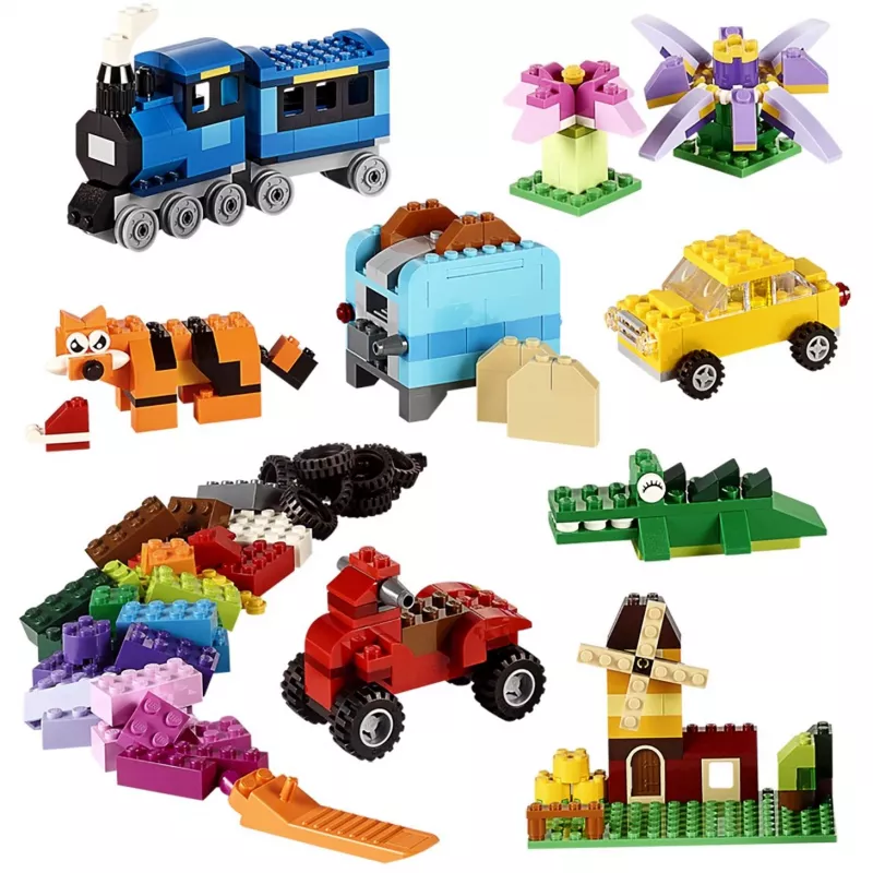 LEGO 10696 Classic Medium Creative Brick Box – jednoduché skladovanie, farebné kocky, stavebnica pre deti, chlapcov a dievčatá od 4 rokov