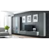 Cama vitrína VIGO '180' 180/40/30 biela/sivá lesklá
