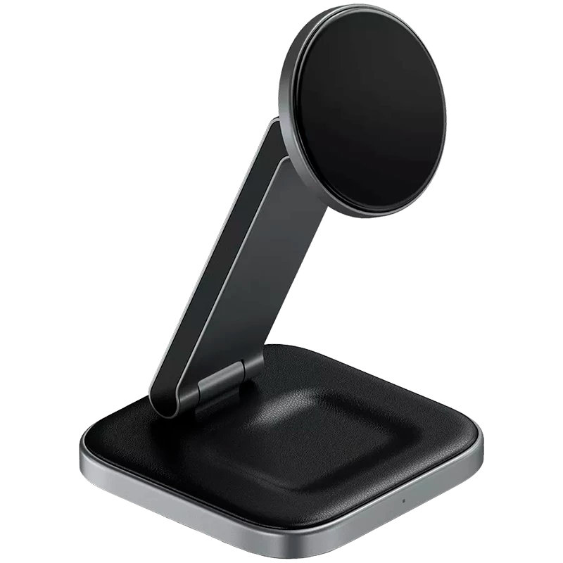 SATECHI 3-in-1 skladacia Qi2 bezdrôtová nabíjacia stanica (Space Grey) s konektormi typ A, C, G