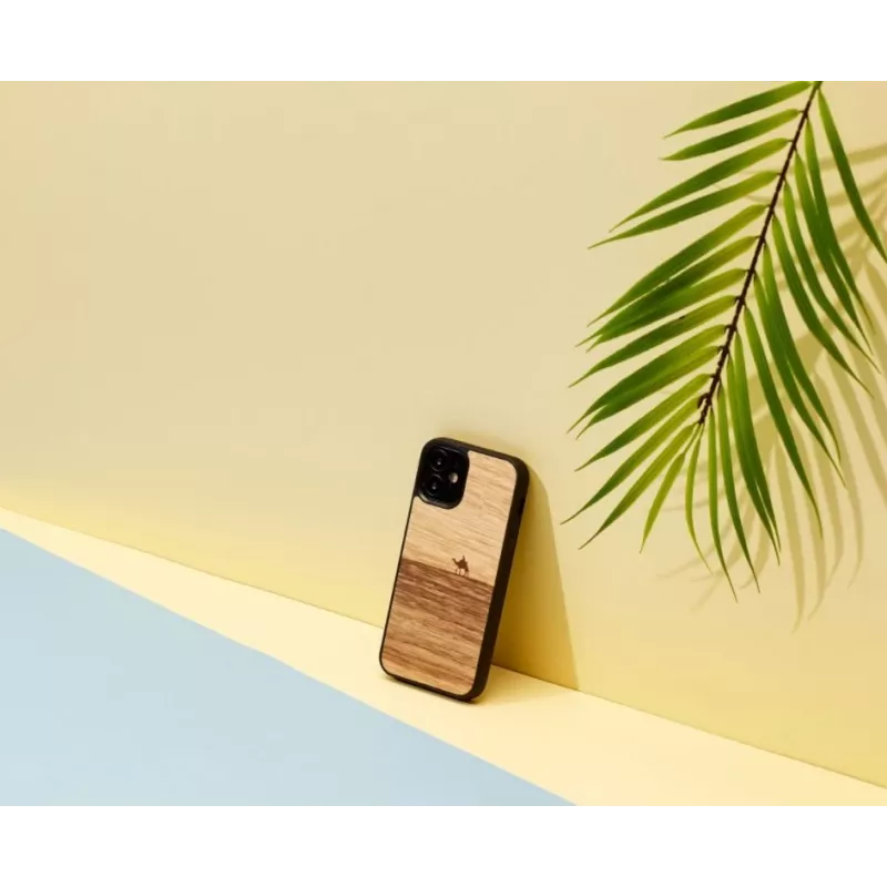 Ochranné puzdro Man and Wood pre iPhone 12 mini — Terra čierna