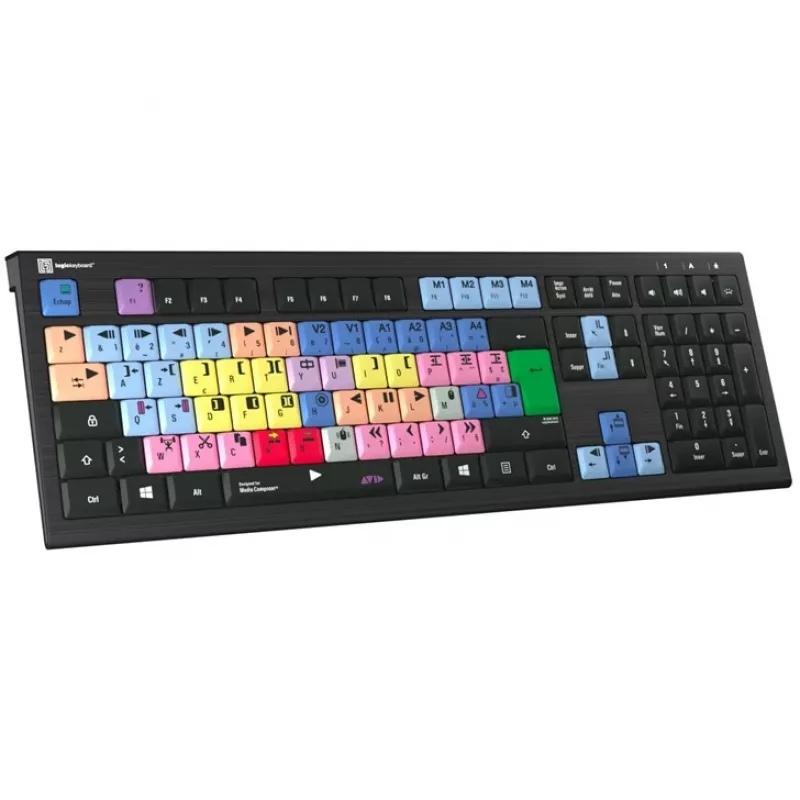 Logickeyboard LKB-MCOM4-A2PC-FR klávesnica USB AZERTY francúzska čierna (LKB-MCOM4-A2PC-FR)