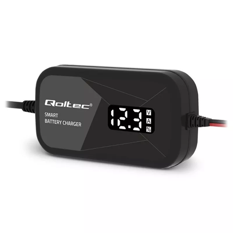 Nabíjačka batérií QOLTEC 52492 12V 2A s mikroprocesorovým riadením a regeneráciou článkov