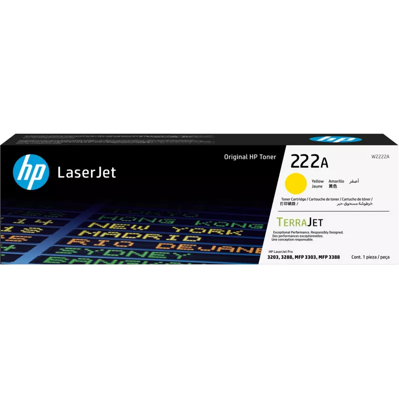 HP 222A - žltá - originálna - LaserJet - tonerová kazeta (W2222A) - pre Color LaserJet Pro MFP 3302fdn