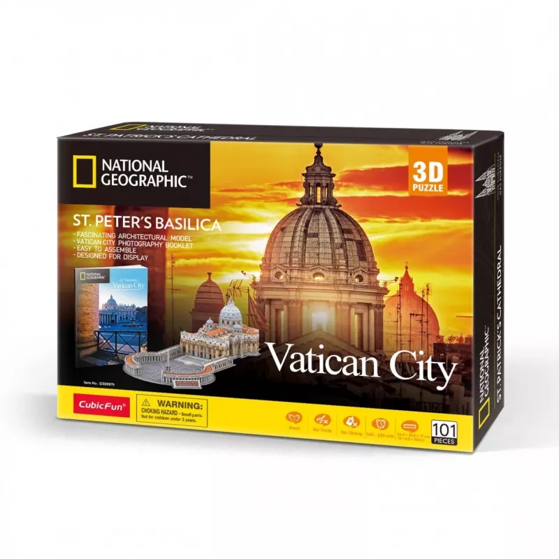 3D puzzle Cubicfun Bazilika sv. Petra model 306-DS0997H, kartónové diely, zložený model v mierke