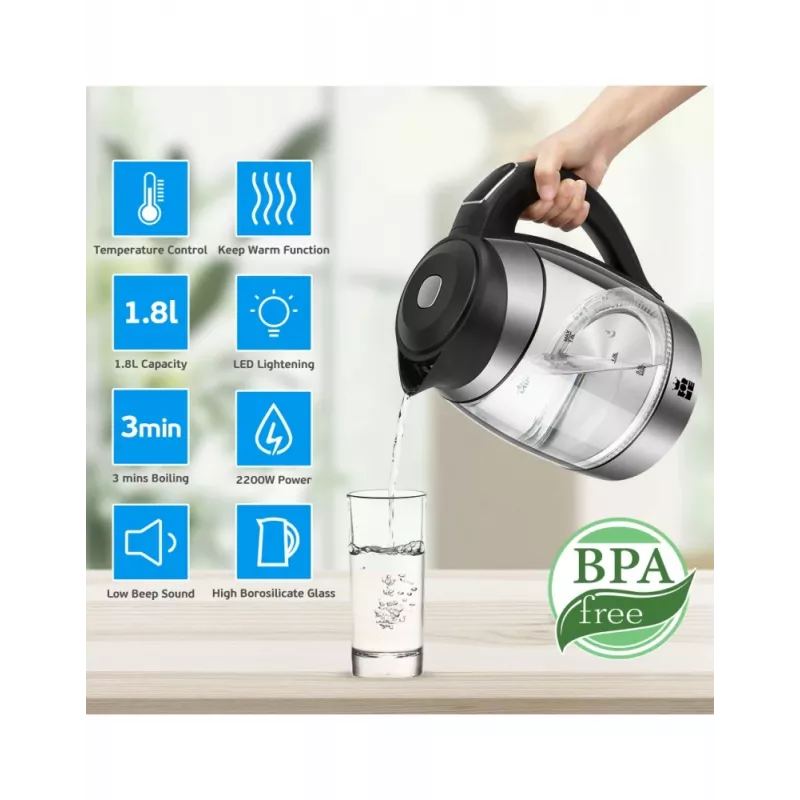 Elektrická rýchlovarná kanvica Forme FKG-418 1,7 l 2200 W biela
