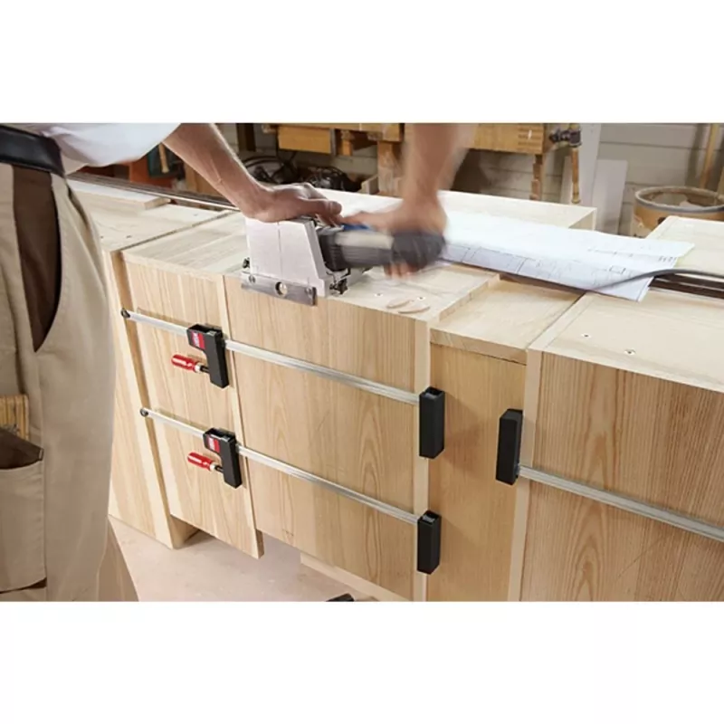 Bessey UniKlamp UK100 zverák, 1000 mm dĺžka, 80 mm vyloženie, čierna/červená