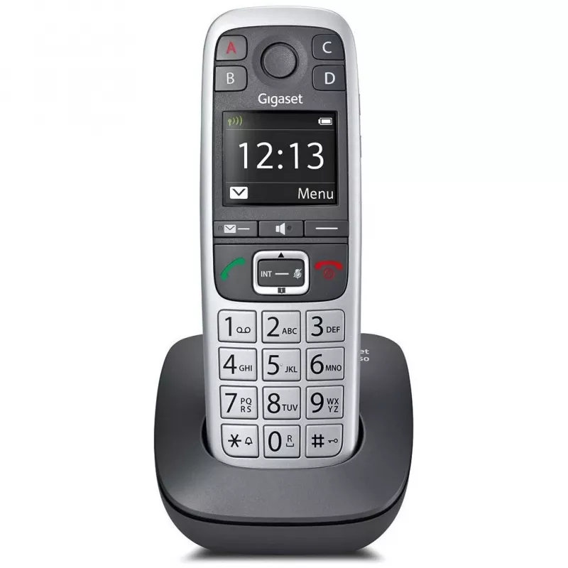 Gigaset E560 telefón DECT telefón zobrazenie čísla čierny, strieborný