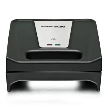 Sendvičovač Rommelsbacher SWG 700 – kompaktný 3-in-1 elektrický gril s 3 vymeniteľnými platňami (sendvič, belgická vafla, gril), akcenty z nehrdzavejúcej ocele