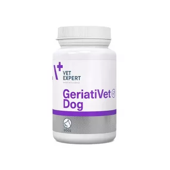 Výživový doplnok VETEXPERT GeriatiVet Dog 45 kapsúl — pre staršie psy, forma tabliet, vhodné pre všetky plemená, bez konzervačných látok a lepku