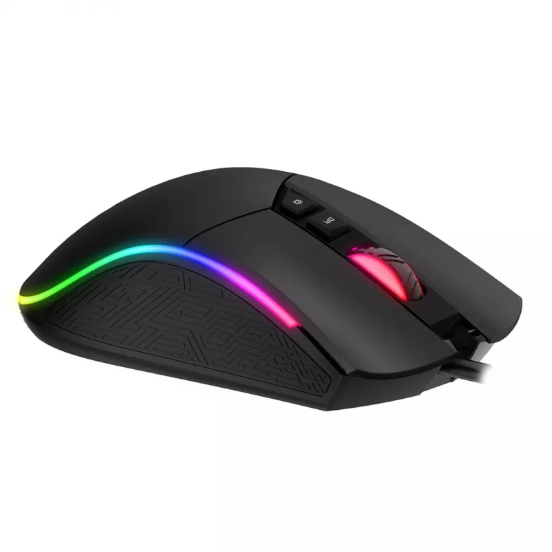 Havit MS1001S - optická herná myš pre pravákov, USB Type A, čierno-sivá