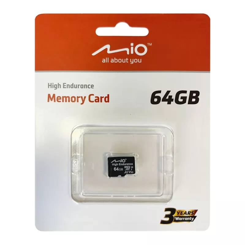 MicroSD karta MIO Flash Memory 64GB UHS-I High Endurance pre nepretržité nahrávanie