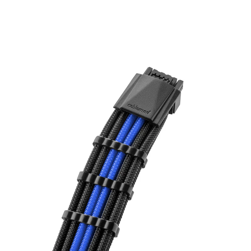 Kábel CableMod PRO ModMesh z 12VHPWR na 3x PCI-e, 45 cm, čierno-modrý