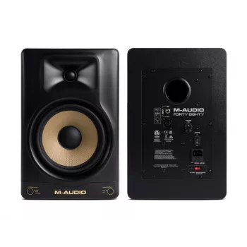 Aktívny monitorový reproduktor M‑Audio Forty Eighty, 80 W, 2‑pásmový, 8-palcový basový reproduktor, 1,25-palcový výškový reproduktor, XLR/TRS vstupy, MDF puzdro
