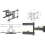 LOGILINK BP0115 TV držiak na stenu 43-90 palcov naklápací +3-15 otáčavý +-60 428mm