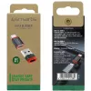Rozhranie adaptér 4smarts 541615 – USB Type-A (host) na USB Type-C (výstup), čierny, rovný konektor samec-na-samicu, balenie 2 ks