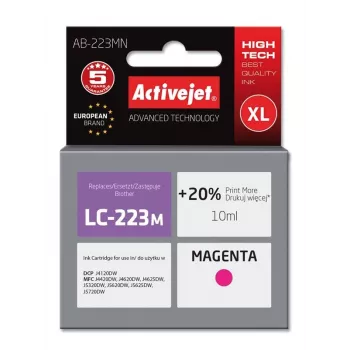 Activejet AB-223MN atrament (náhrada za Brother LC223M; Supreme; 10 ml; purpurová)