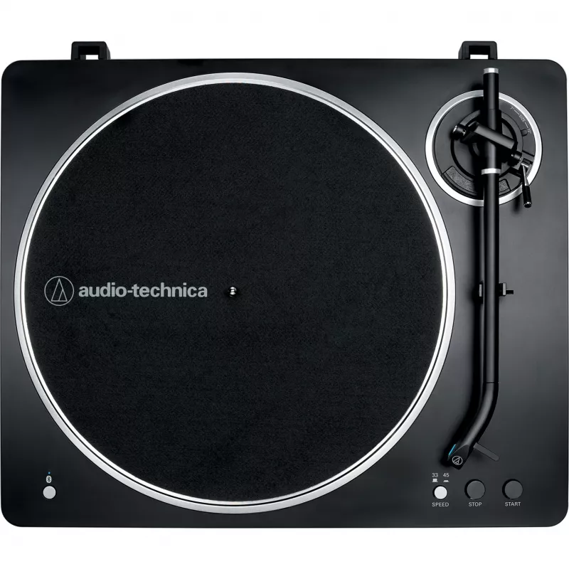 AT-LP70XBTBS, gramofón čierny/strieborný, integrovaný fono predzosilňovač, Bluetooth, plne automatický, remeňový pohon
