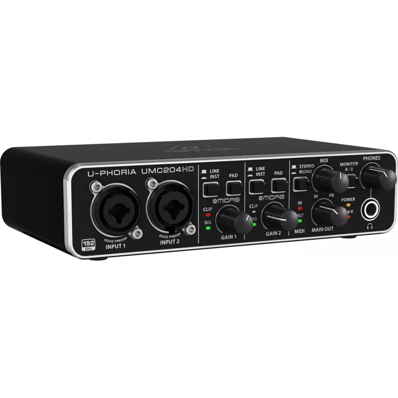 Behringer UMC204HD doplnkové hudobné vybavenie