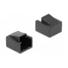 DeLOCK 86470 Protiprachová krytka konektora RJ45, čierna, 10 ks