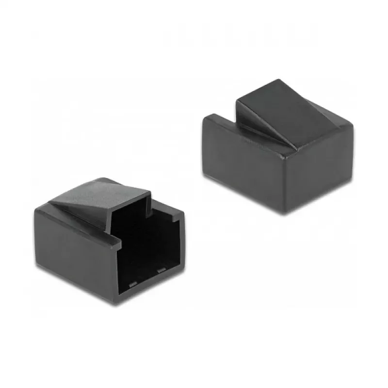 DeLOCK 86470 Protiprachová krytka konektora RJ45, čierna, 10 ks