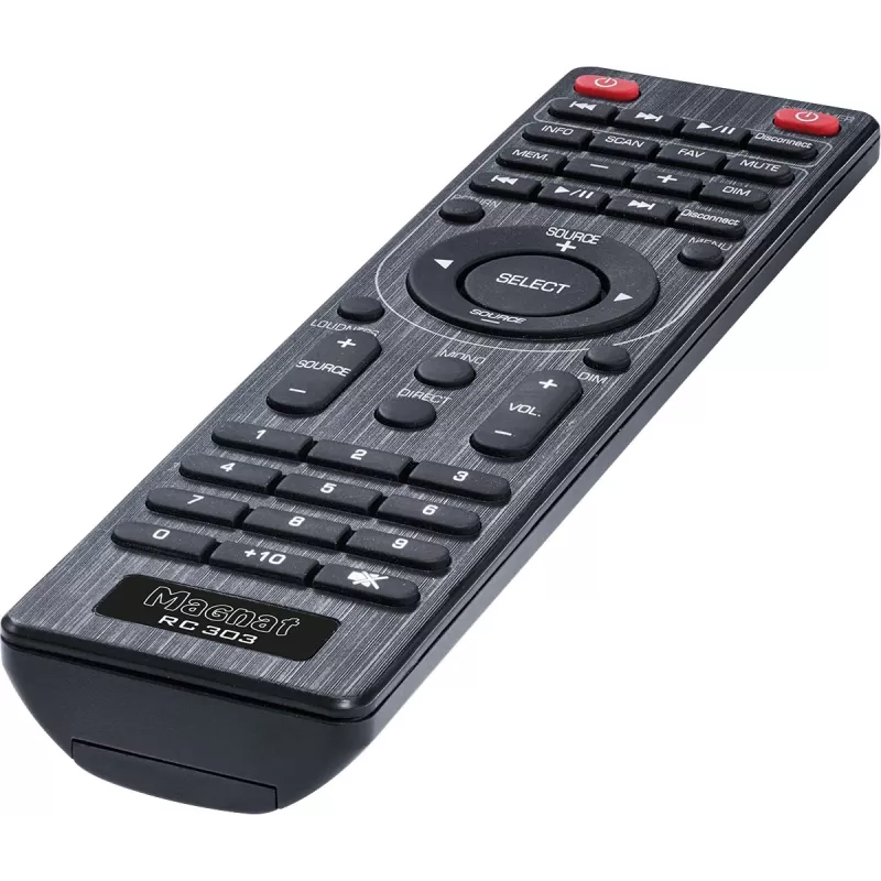 Stereo prijímač Magnat MC 400 — 2.0 kanály, 40 W na kanál, CD prehrávač, Wi‑Fi, Bluetooth, DAB/FM, Ethernet (čierny)