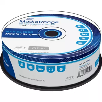 BD-R DL MediaRange MR508 50 GB 25 kusov