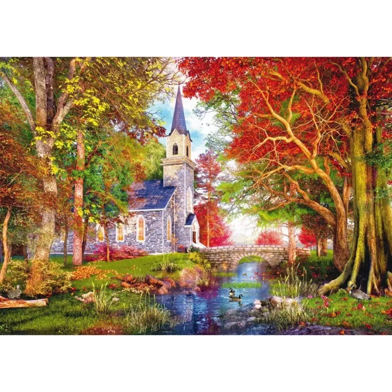 Kaplnka v jesennej kráse, puzzle 1000 dielikov