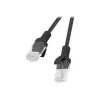 Sieťový kábel LANBERG PCU5-10CC-0500-BK Cat5e U/UTP RJ-45 — 5 m, čierny, CCA vodič