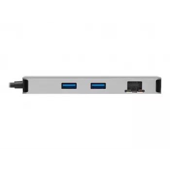 Eaton Tripp Lite USB-C dok, Dual Display - 4K 60 Hz HDMI, USB 3.2 Gen 1, USB-A hub, GbE, pamäťová karta, 100W PD nabíjanie, sivá - dokovacia stanica - USB-C - 2 x HDMI - 1GbE (U442-DOCK