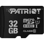 MicroSDHC pamäťová karta PATRIOT PSF32GMDC10 — 32 GB, UHS‑I, Class 10 (U1), V10, 80 MB/s, čierna