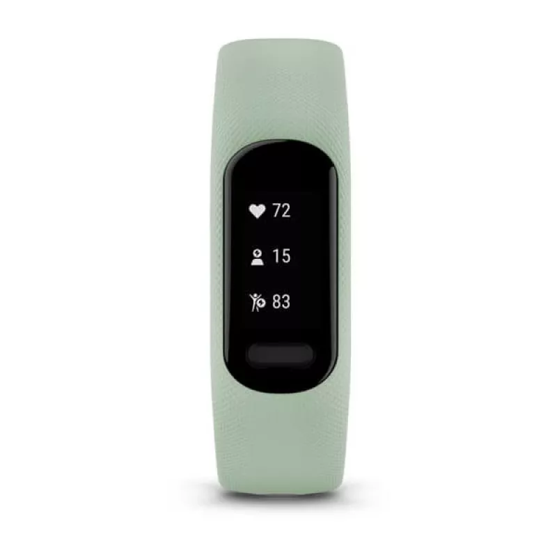 Garmin vívosmart 5 fitness náramok S/M, dotykový OLED displej 88 x 154 pixelov, silikónový remienok, GPS cez smartfón, mätový