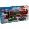 LEGO CITY 60445 F1 - Kamión s RB20 & AMR24 F1 autami