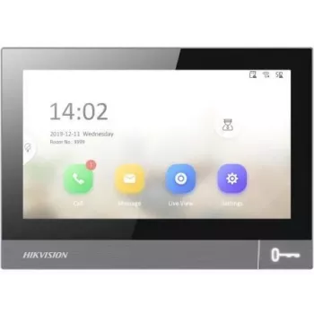 Videotelefón vnútorná jednotka Hikvision DS-KH8381-WTE1 7 palcov 1024x600, PoE, Wi‑Fi, MicroSD